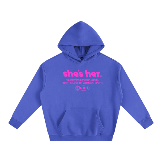 Oversized Classic SHI Hoodie - Klein Blue