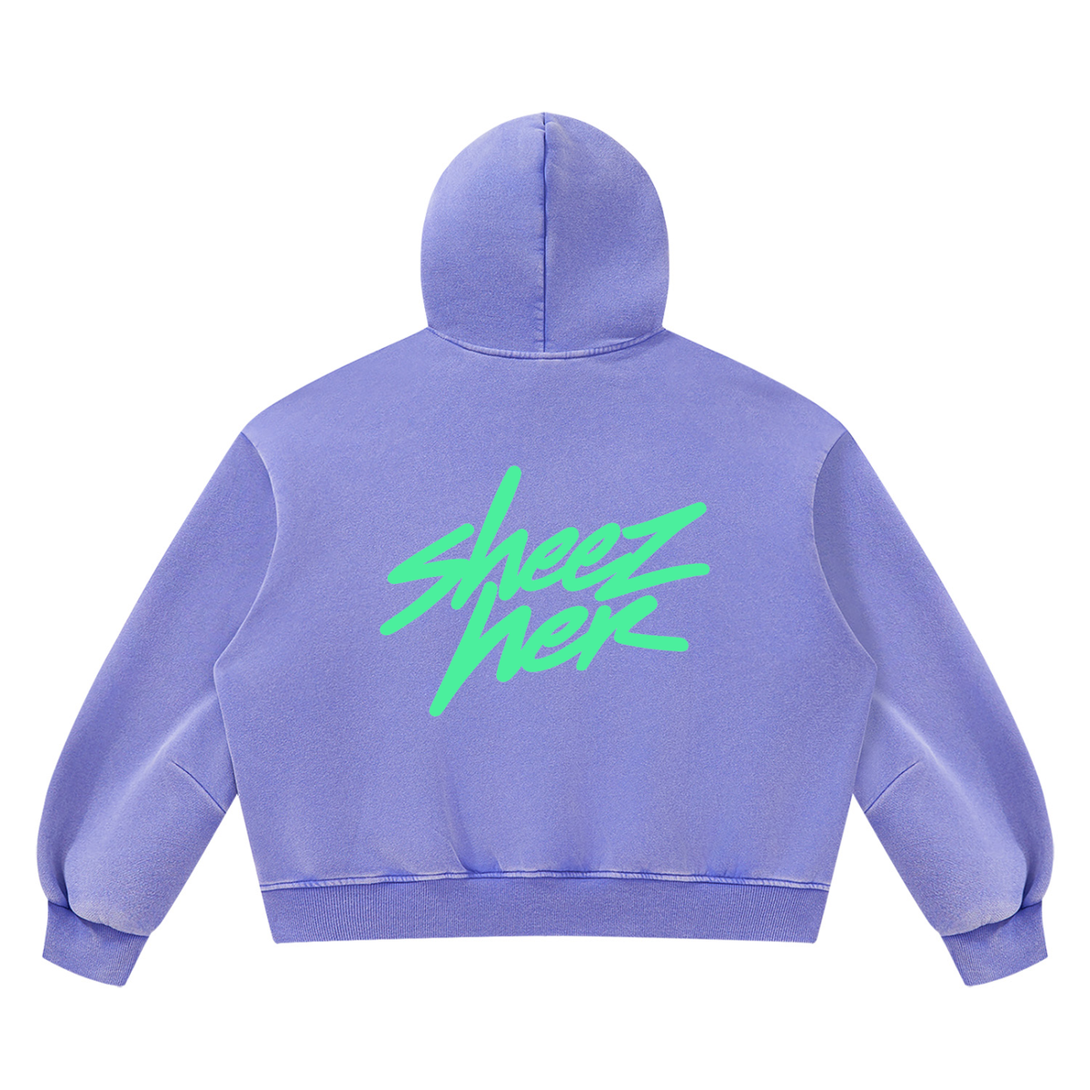 Sheez Her Vintage Wash Boxy Fleece Hoodie