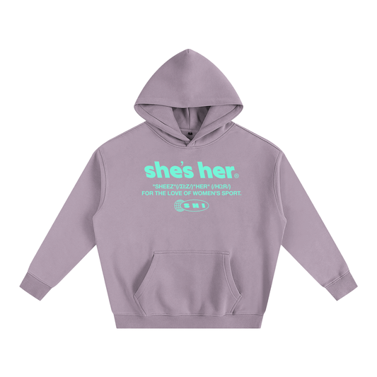 Oversized Classic SHI Hoodie - Purple