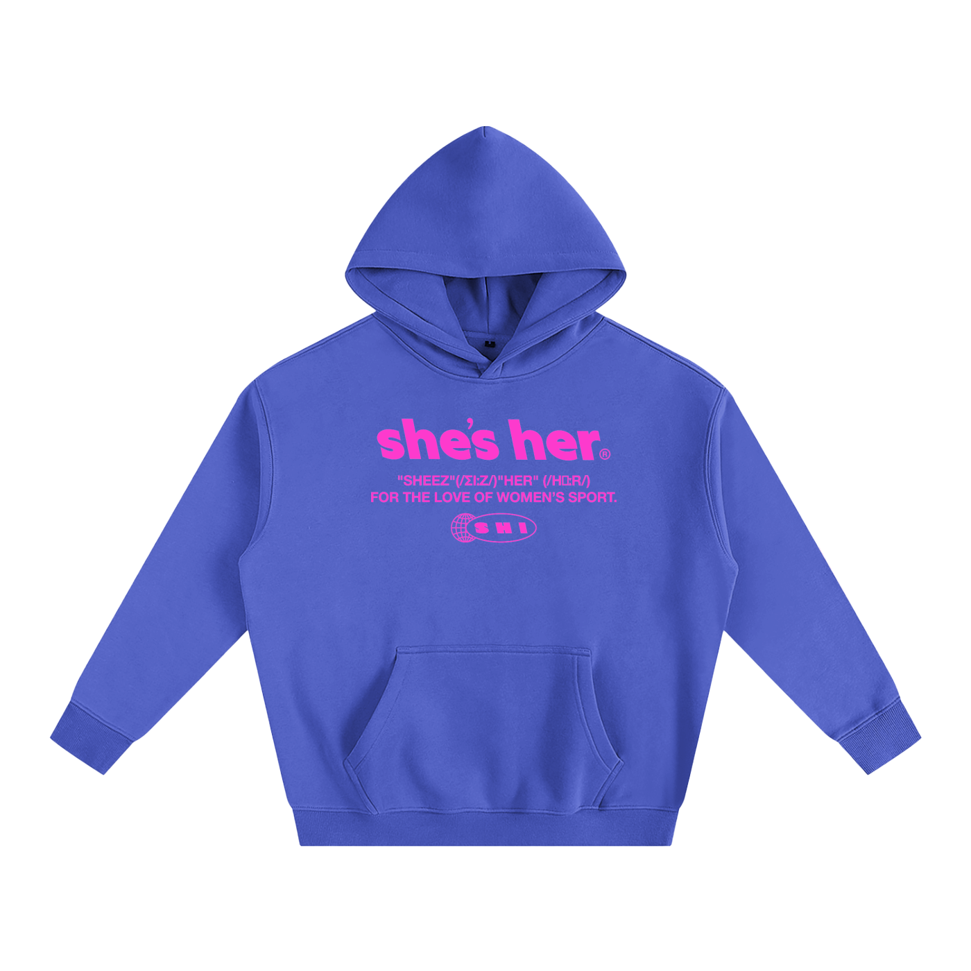 Oversized Classic SHI Hoodie - Klein Blue