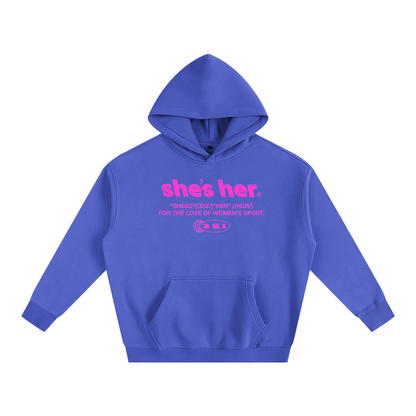 Oversized Classic SHI Hoodie - Klein Blue