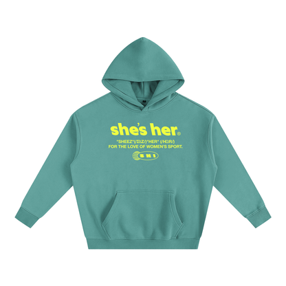 Oversized Classic SHI Hoodie - Aqua