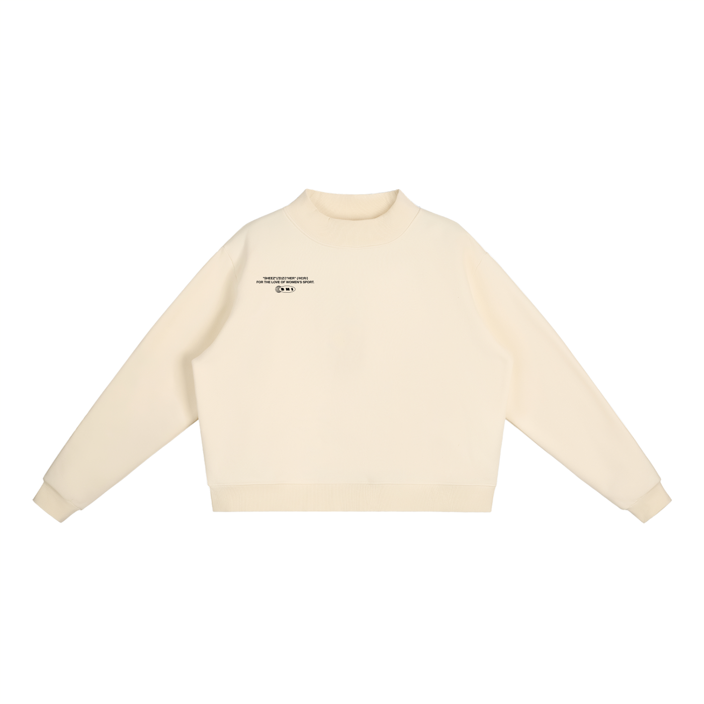 Team Issue Mock Neck Sweatshirt - Apricot Cream