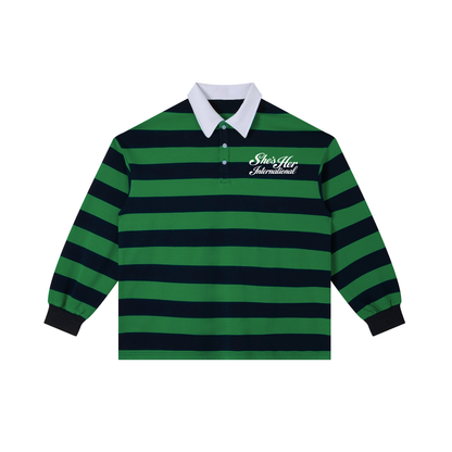 Spring Script Rugby Shirt - Green