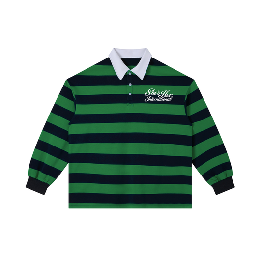 Spring Script Rugby Shirt - Green