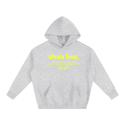 Oversized Classic SHI Hoodie - Flower Gray