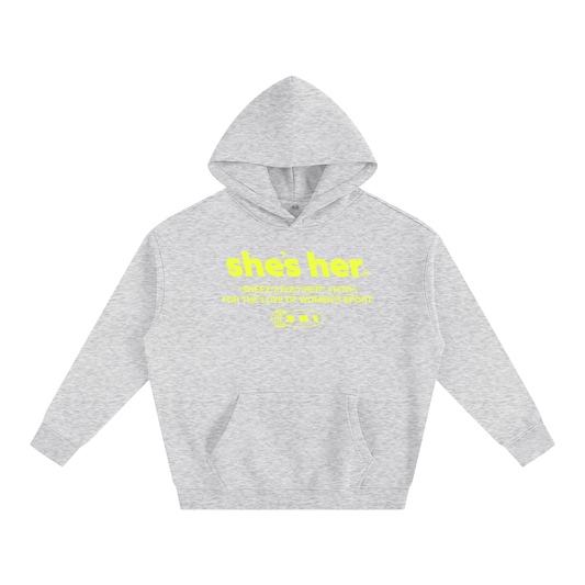 Oversized Classic SHI Hoodie - Flower Gray