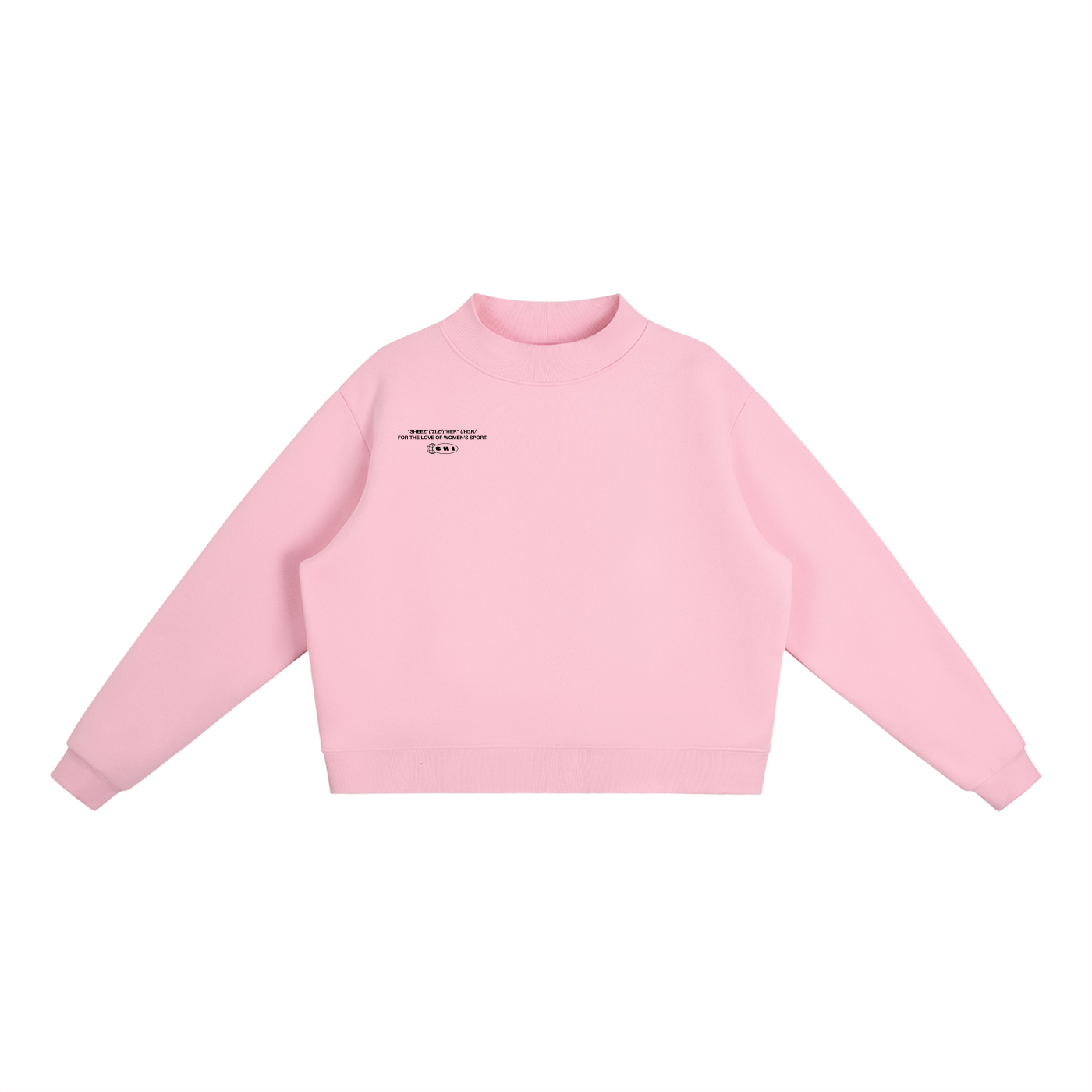 Team Issue Mock Neck Sweatshirt - Pink