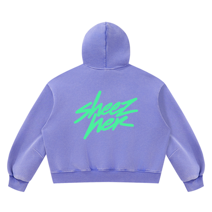 Sheez Her Vintage Wash Boxy Fleece Hoodie