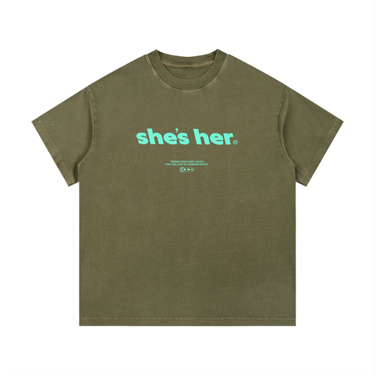 Classic SHI Vintage Wash T-Shirt - Deep Green