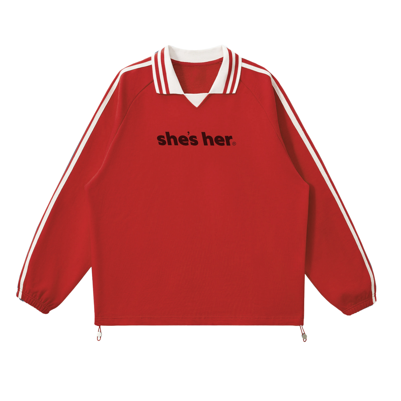 Pre-game Lapel Collar Sweatshirt - Red