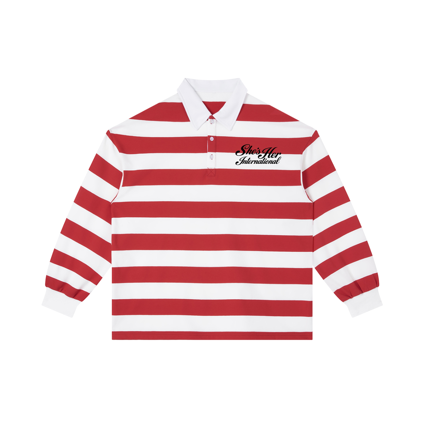 Spring Script Rugby Shirt - Red
