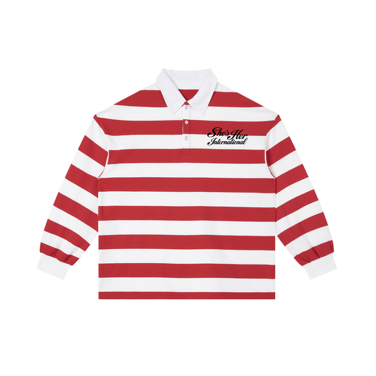 Spring Script Rugby Shirt - Red