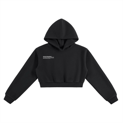 Set Match Cropped Hoodie - Black