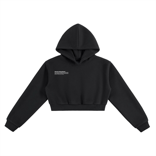 Set Match Cropped Hoodie - Black