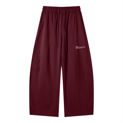 SHI Barrel Leg Sweatpants - Wine
