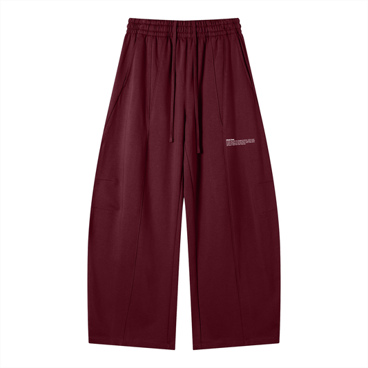 SHI Barrel Leg Sweatpants - Wine