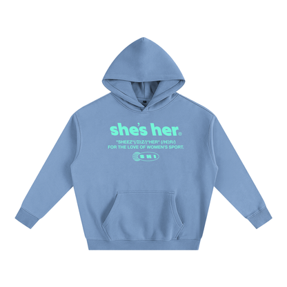 Oversized Classic SHI Hoodie - Ice Blue