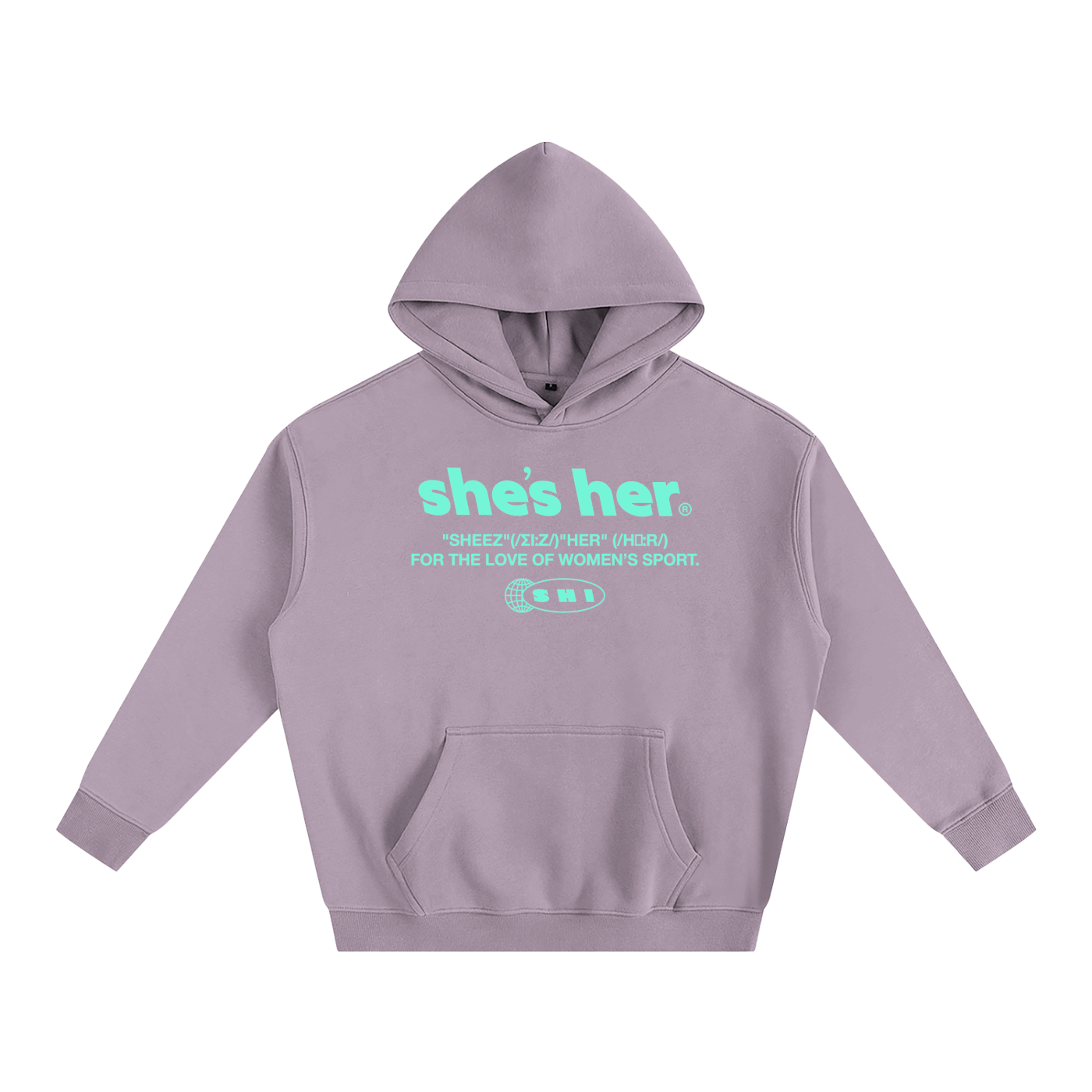 Oversized Classic SHI Hoodie - Purple
