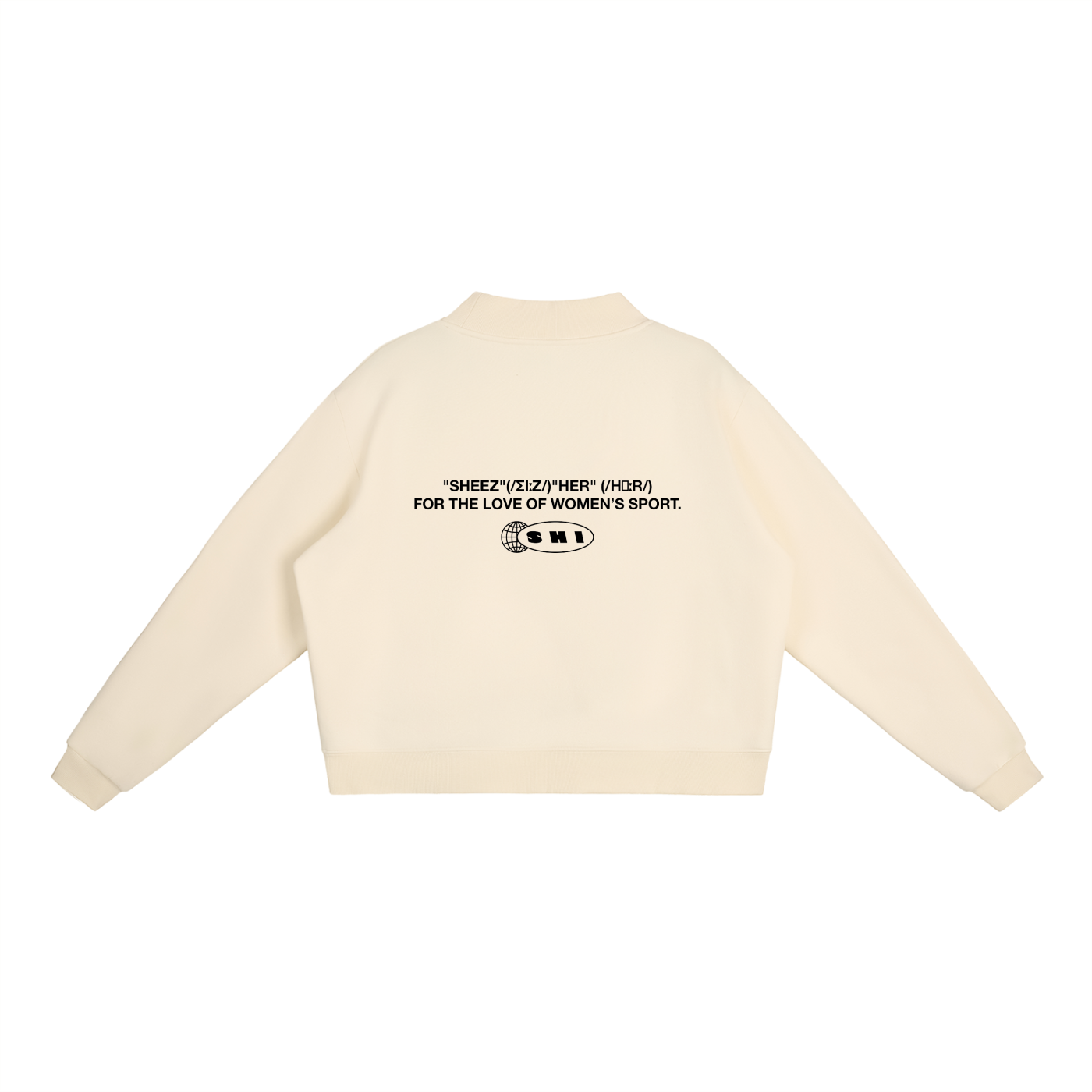 Team Issue Mock Neck Sweatshirt - Apricot Cream