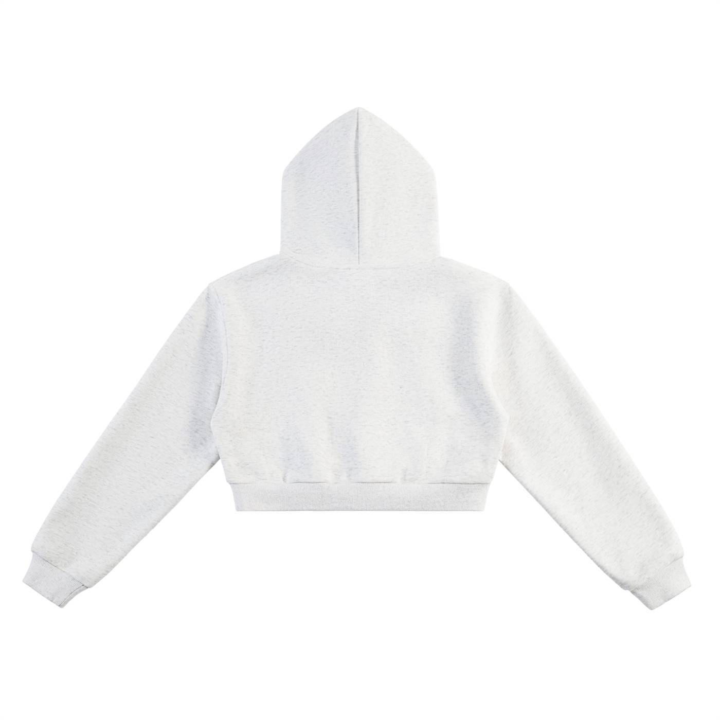 Set Match Cropped Hoodie - Flower Gray