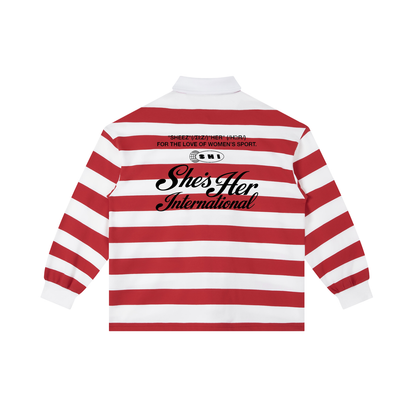 Spring Script Rugby Shirt - Red