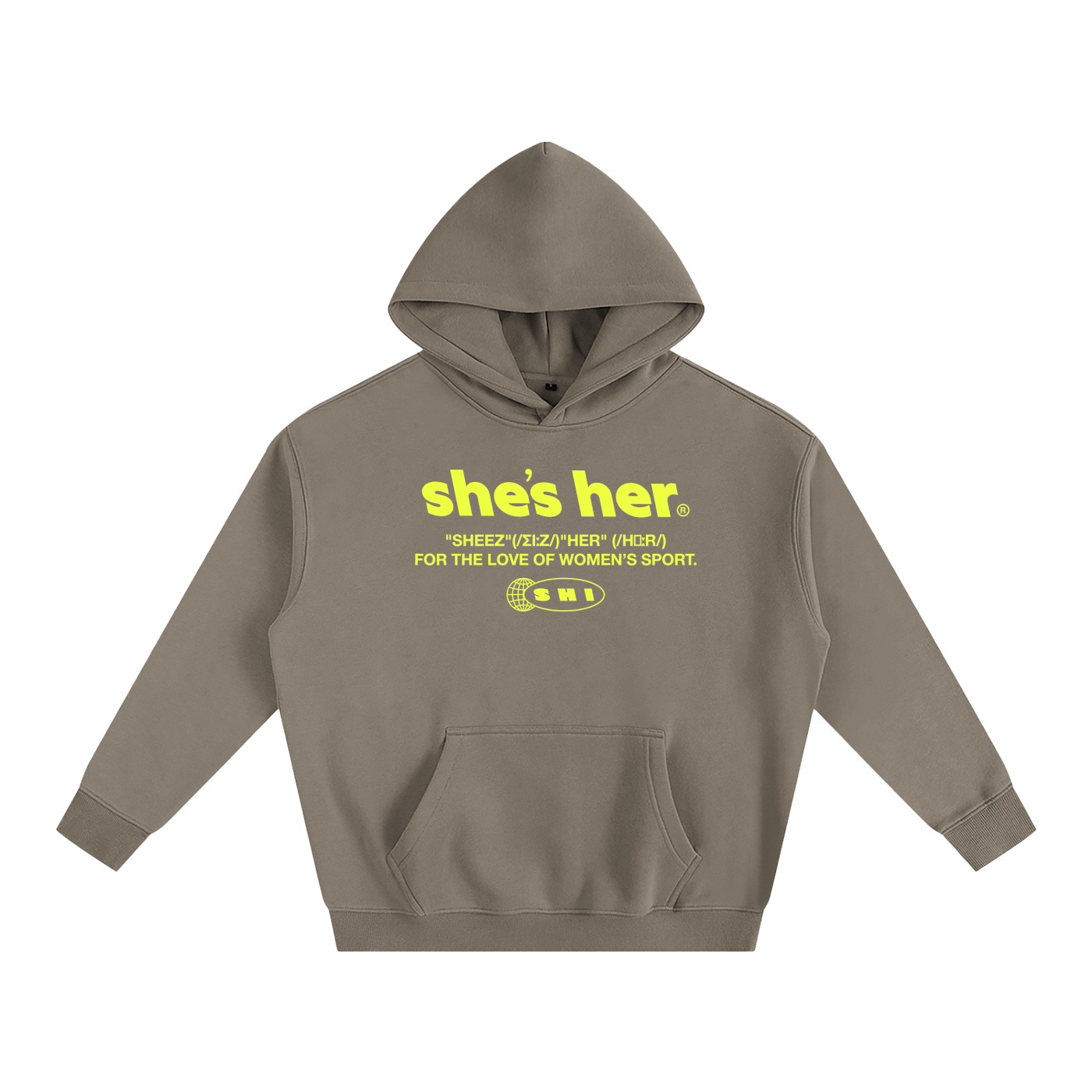 Oversized Classic SHI Hoodie - Army Green