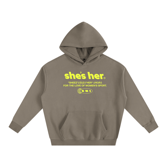 Oversized Classic SHI Hoodie - Army Green
