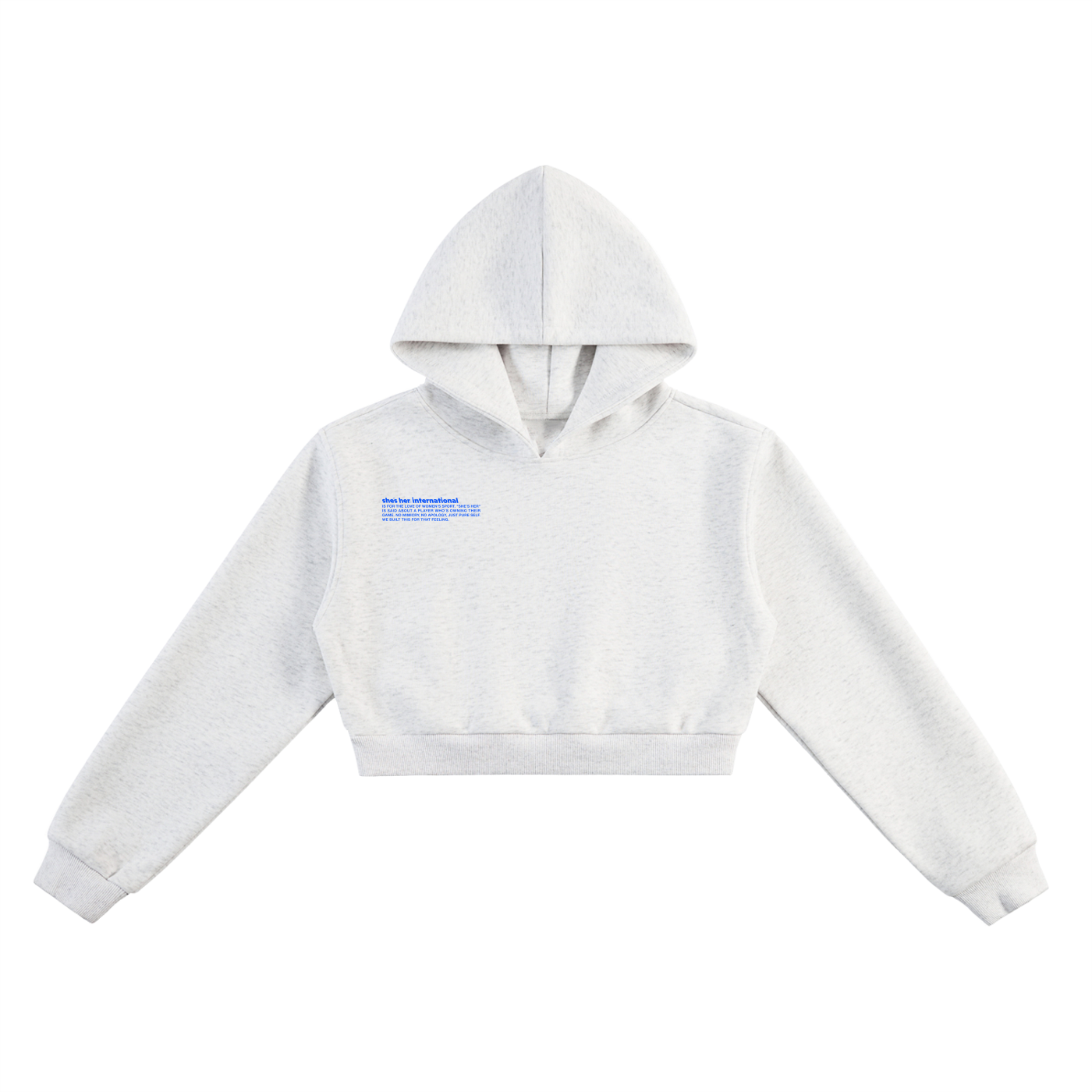 Set Match Cropped Hoodie - Flower Gray