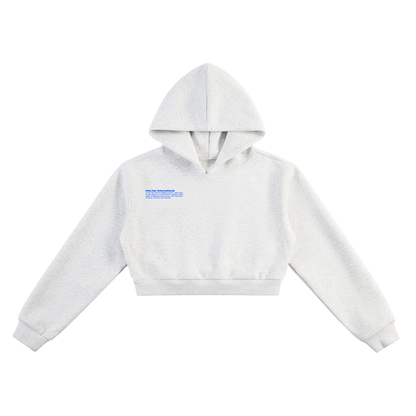 Set Match Cropped Hoodie - Flower Gray