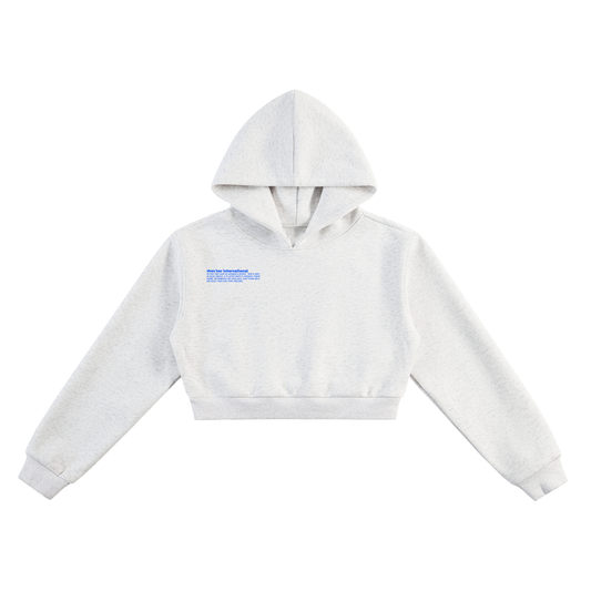 Set Match Cropped Hoodie - Flower Gray