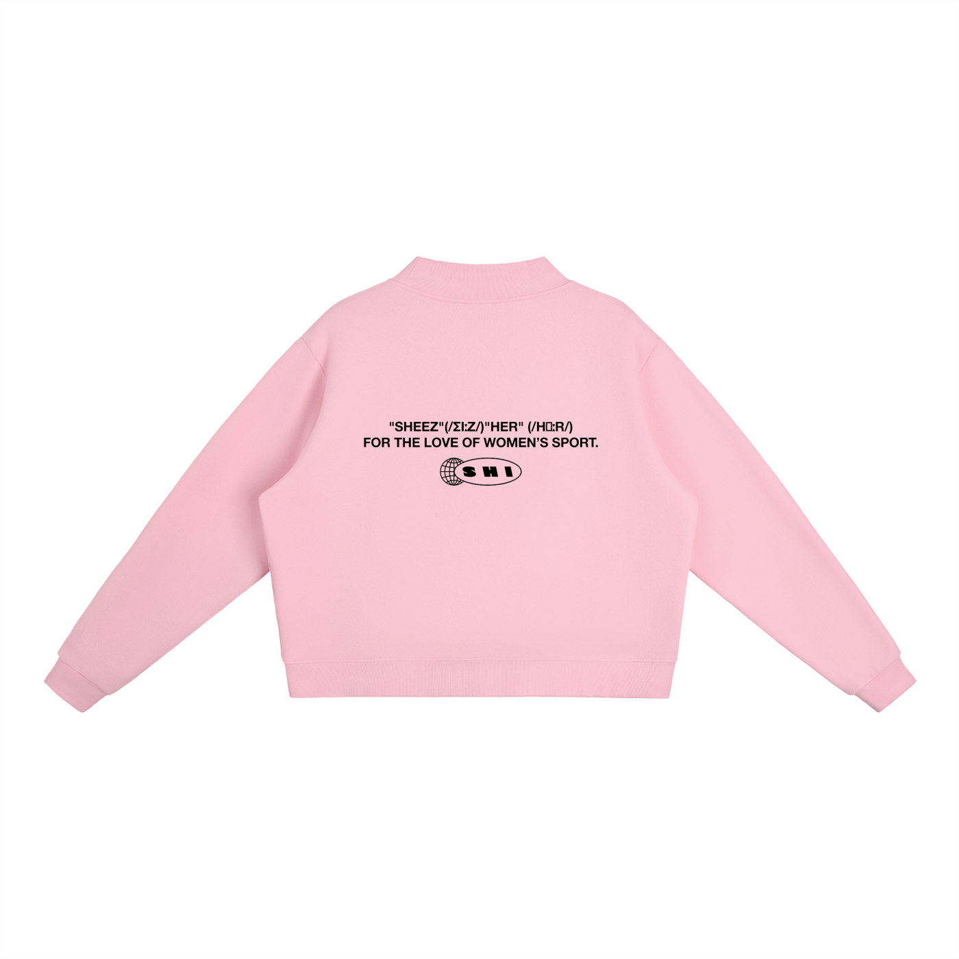Team Issue Mock Neck Sweatshirt - Pink