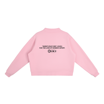 Team Issue Mock Neck Sweatshirt - Pink