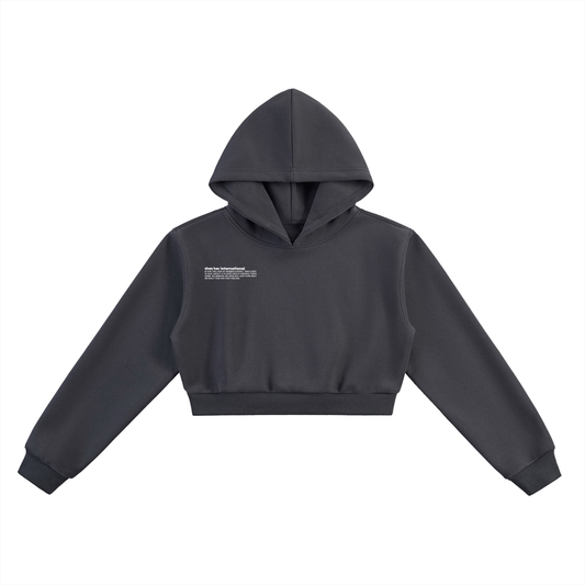 Set Match Cropped Hoodie - Charcoal Grey
