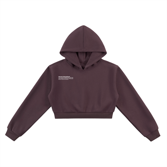 Set Match Cropped Hoodie - Burgundy