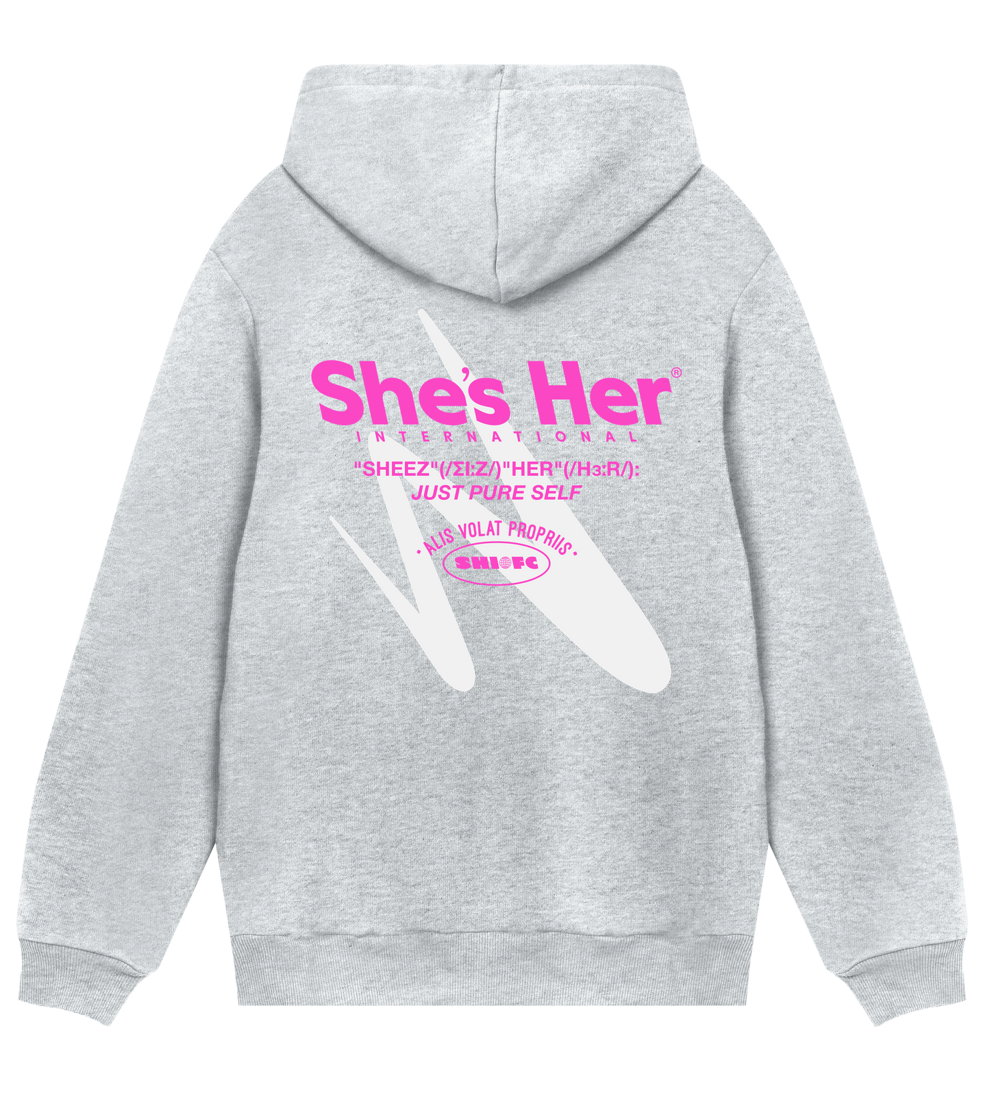 Classic Hoodie Grey & Hot Pink