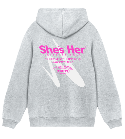 Classic Hoodie Grey & Hot Pink