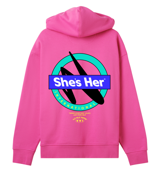 Oversized Hoodie Rad Pink