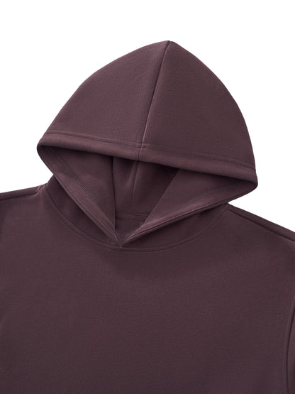 Set Match Cropped Hoodie - Burgundy