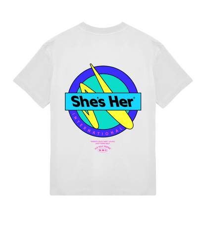 Oversized Tee Off-Black & Blue