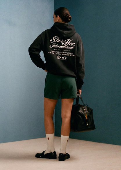 Sunfaded Script Hoodie - Black
