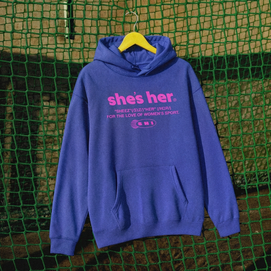 Oversized Classic SHI Hoodie - Klein Blue