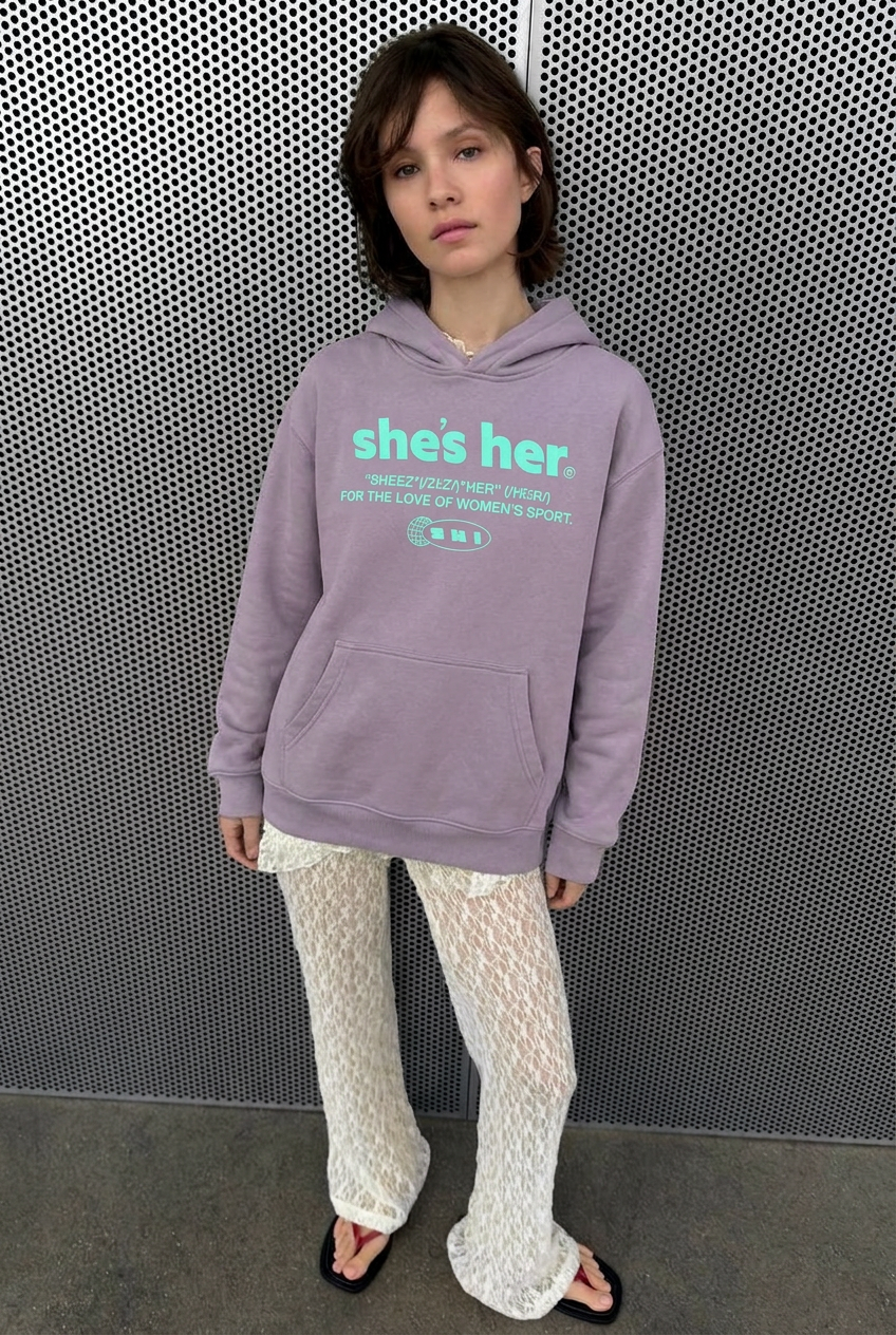 Oversized Classic SHI Hoodie - Purple