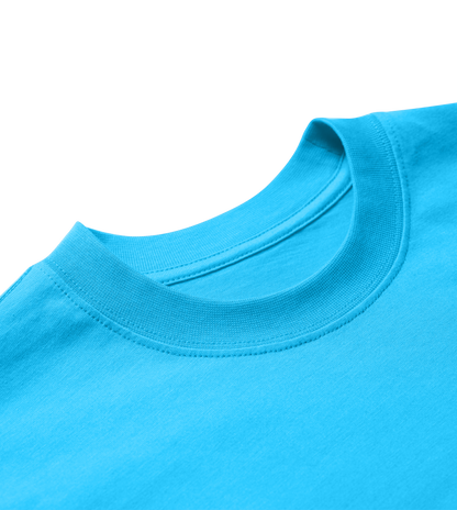 Oversized Tee Off-Black & Blue